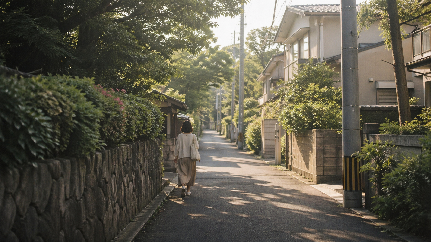 散歩する女性